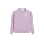 Pull col rond laine mérinos lilas cœur écru