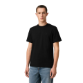 T-shirt col rond jersey coton noir cœur ton sur ton