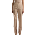 Pantalon en radzimir coton soie organza nude beige rosé