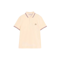 Polo piqué coton écru écusson V Logo