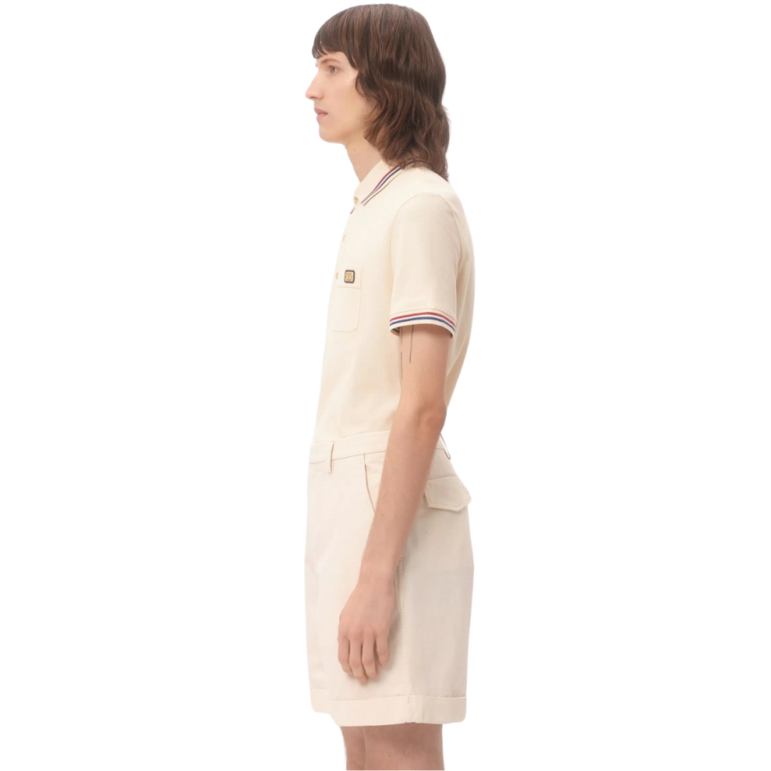 Polo VALENTINO piqué coton écru écusson V Logo