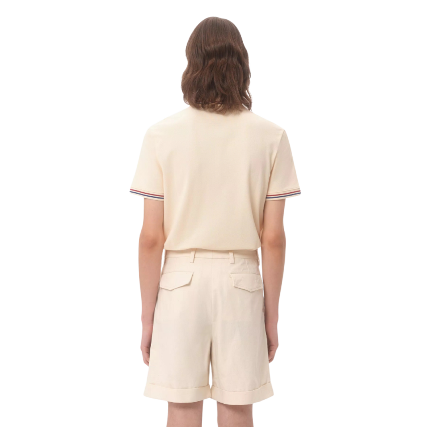 Polo VALENTINO piqué coton écru écusson V Logo