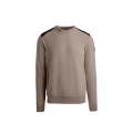 pull col ras du cou Dartmouth laine mérinos beige black label