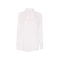 Chemise semi transparente coton blanc volants