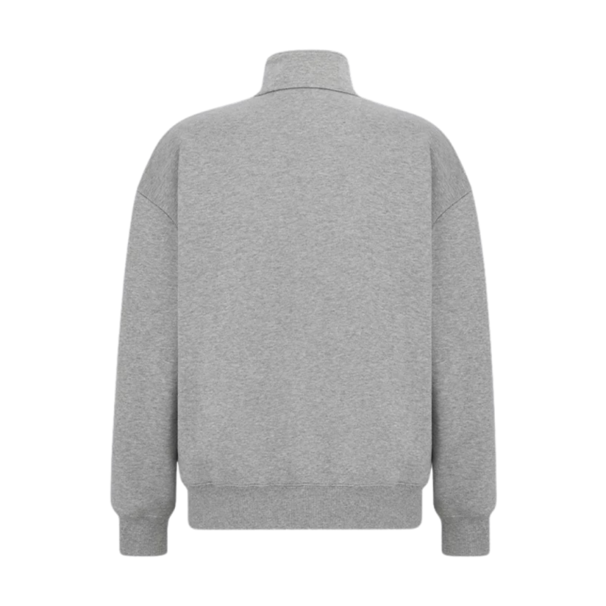 Sweatshirt demi-zippé DIOR CD Icon molleton coton gris