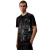 T-shirt col rond coton jersey noir imprimé City Metropolis Series