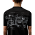 T-shirt col rond coton jersey noir imprimé City dos Metropolis Series