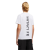 T-shirt col rond coton blanc logo écritures dos silicone noir mat