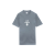 T-shirt jersey coton bleu gris broderie logo poitrine
