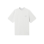 T-shirt col rond jersey coton peigné gris perle écusson logo poitrine