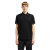 Polo manche courte coton noir logo noir mat