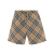 Short de bain check beige orange