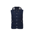 Gilet sans manche doudoune bleu marine capuche