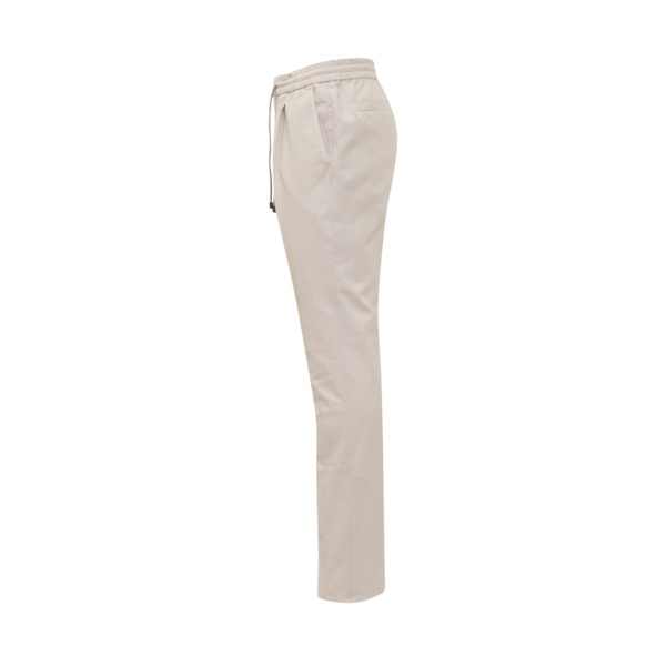 Pantalon long BRUNELLO CUCINELLI beige cordon taille