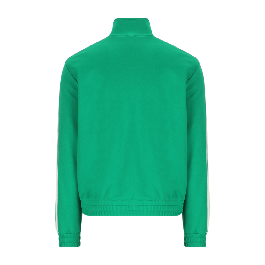 Blouson Veste zippée CELINE col montant polyester vert bande écru logo