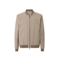 Blouson bomber zippé daim beige
