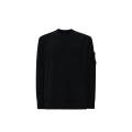 Pull col rond coton chenille noir