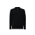 Pull col polo coton chenille noir