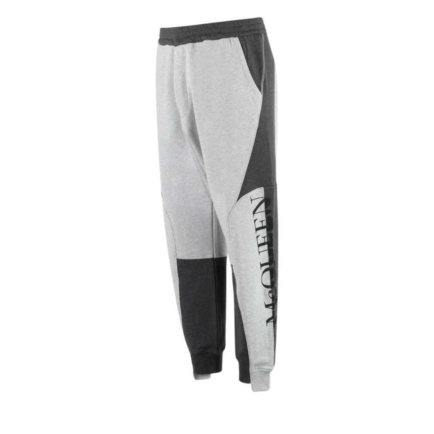 Pantalon de survêtement jogging ALEXANDER MCQUEEN noir gris logo noir
