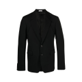 Blazer sergé laine simple boutonnage noir harnais