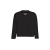 T-shirt col rond bi matière coton noir broderie logo triangle strass clous