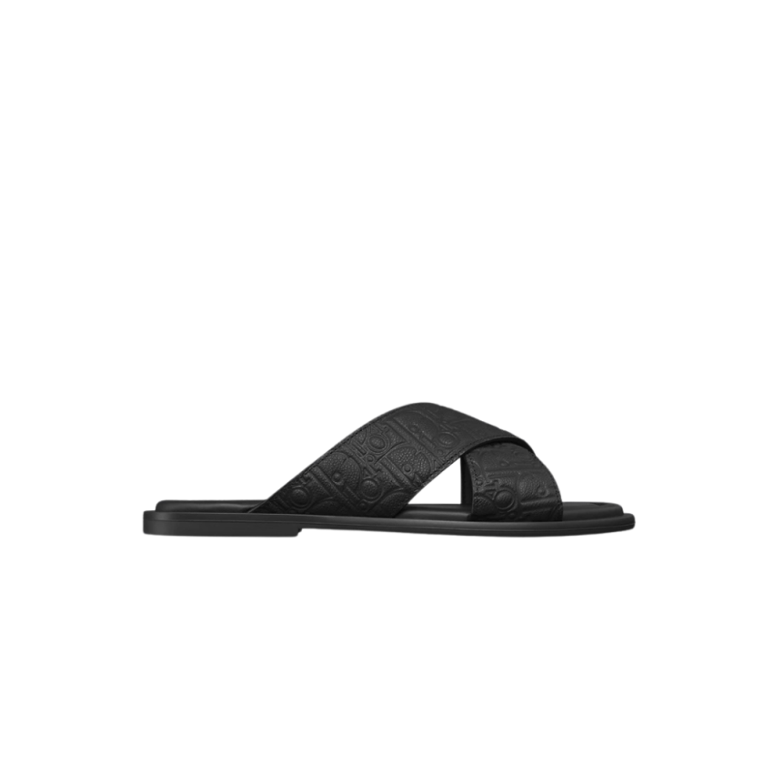 Sandale DIOR Alias cuir Gravity embossé noir