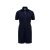 Robe col montant nid d'abeille bleu marine