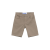 Short Nicolas coton gris taupe plaque kaki