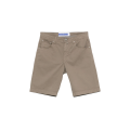 Short Nicolas coton gris taupe plaque kaki