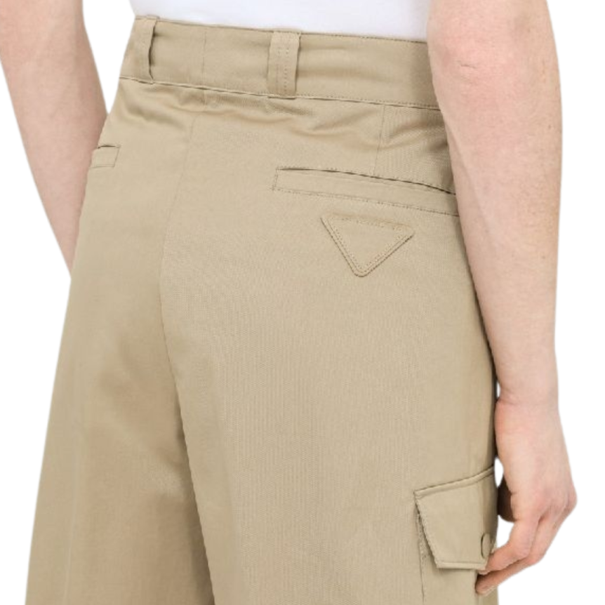 Bermuda PRADA Cargo coton beige poches