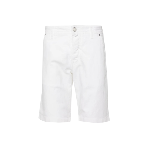 Bermuda JACOB COHEN coton blanc patch logo