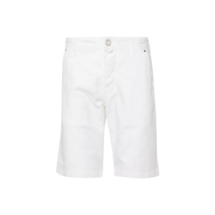 Bermuda JACOB COHEN coton blanc patch logo