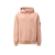Sweat-shirt capuche coton relief diagonal rose