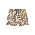 Short de bain imprimé zèbre fleurs