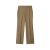 Pantalon bi matière chevrons tricot beige fente jambe