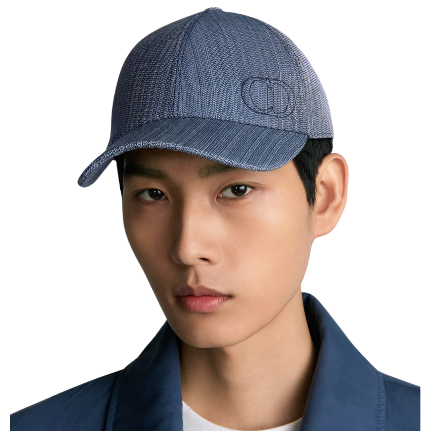 Casquette DIOR CD Icon Laine vierge bleue