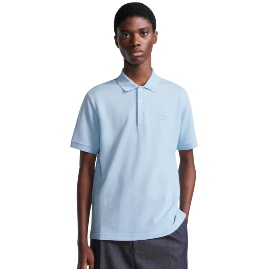 Polo manche courte coton soie broderie Dior Icon