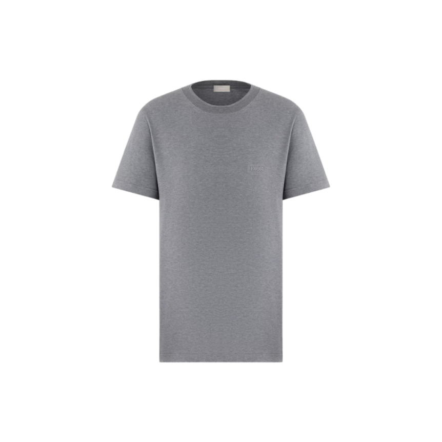 T-shirt col rond Jersey coton Sea Island gris Dior Icon