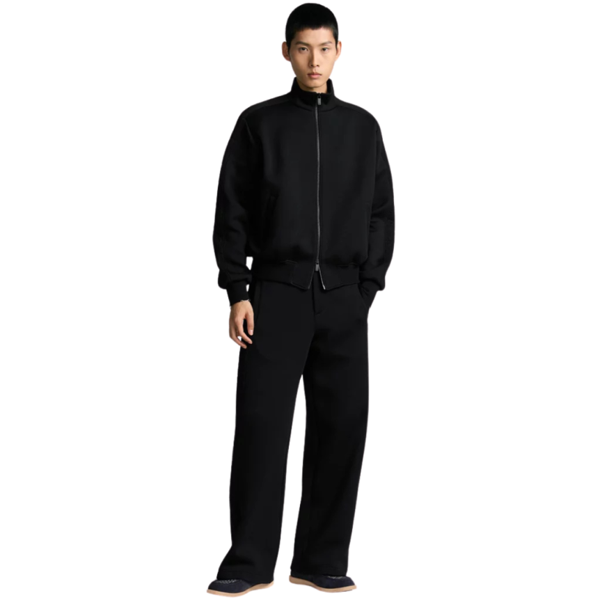 Veste jogging zip jersey coton mélangé noir Dior Oblique