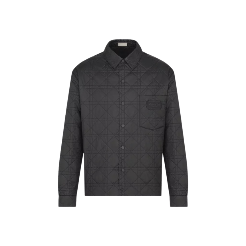 Surchemise DIOR veste bouton pression cannage nylon noir