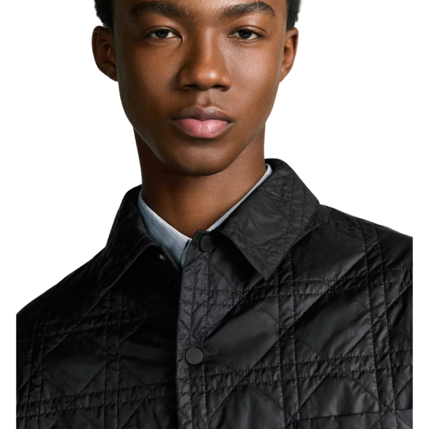 Surchemise DIOR veste bouton pression cannage nylon noir