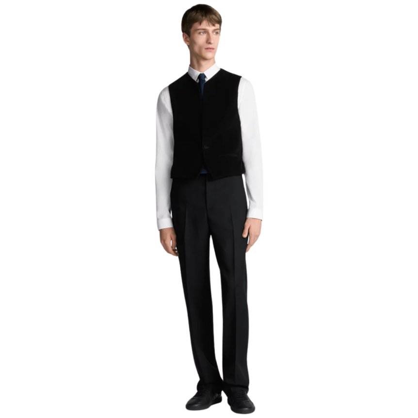 Pantalon DIOR velours côtelé Whipcord laine noire