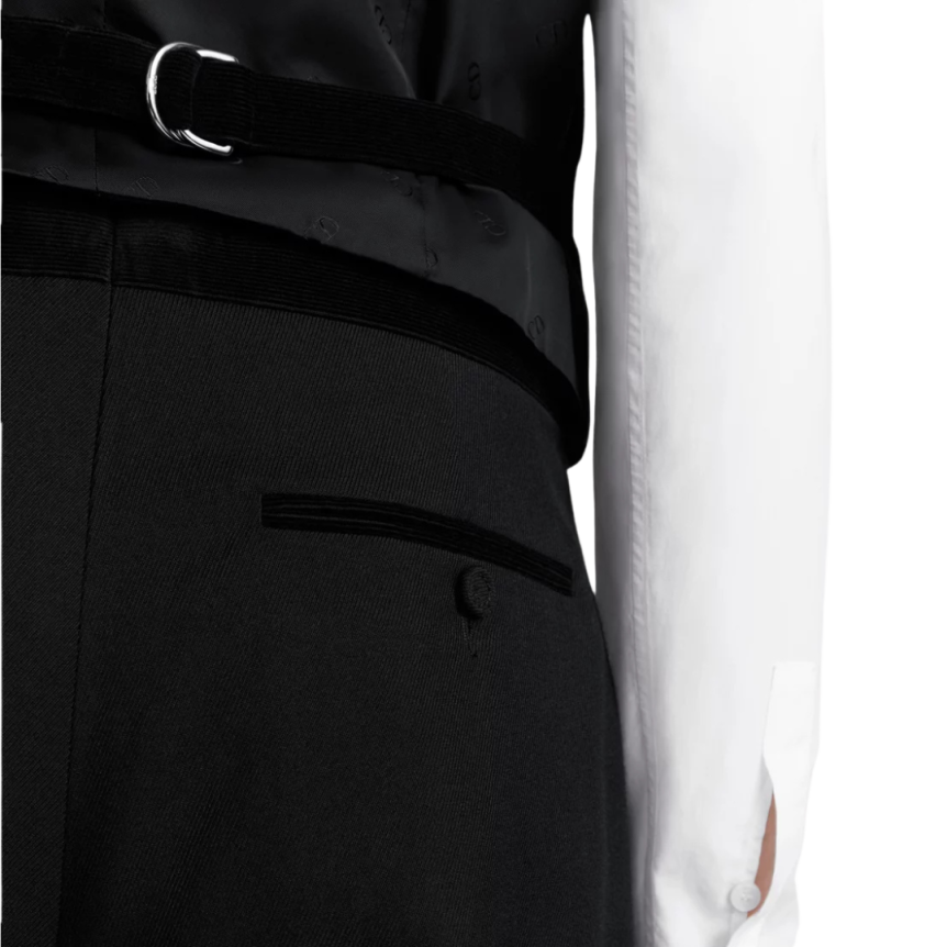 Pantalon DIOR velours côtelé Whipcord laine noire