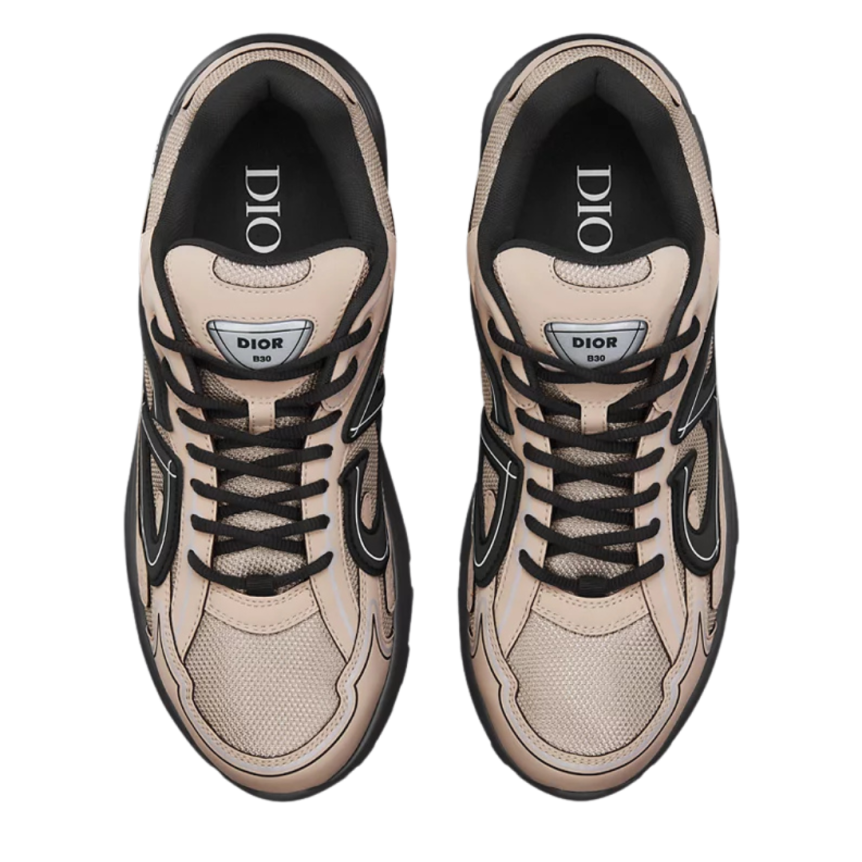 Basket Sneaker DIOR B30 Countdown maille technique beige semelle noire