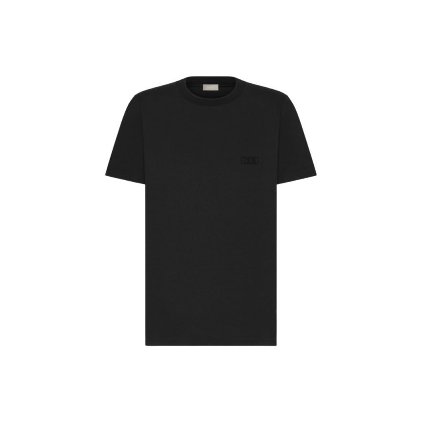 T-shirt col rond coton Sea Island noir DIOR Icon