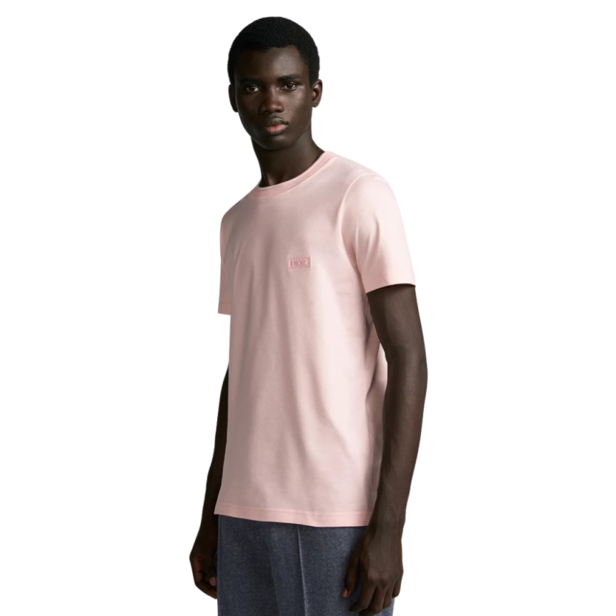 T-shirt col rond coton Sea Island rose DIOR Icon