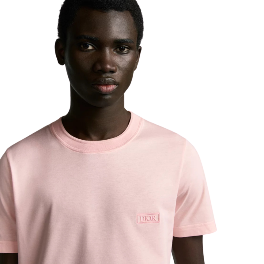 T-shirt col rond coton Sea Island rose DIOR Icon