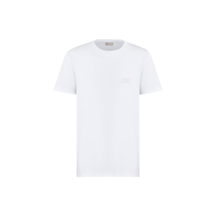 T-shirt col rond coton Sea Island blanc DIOR Icon