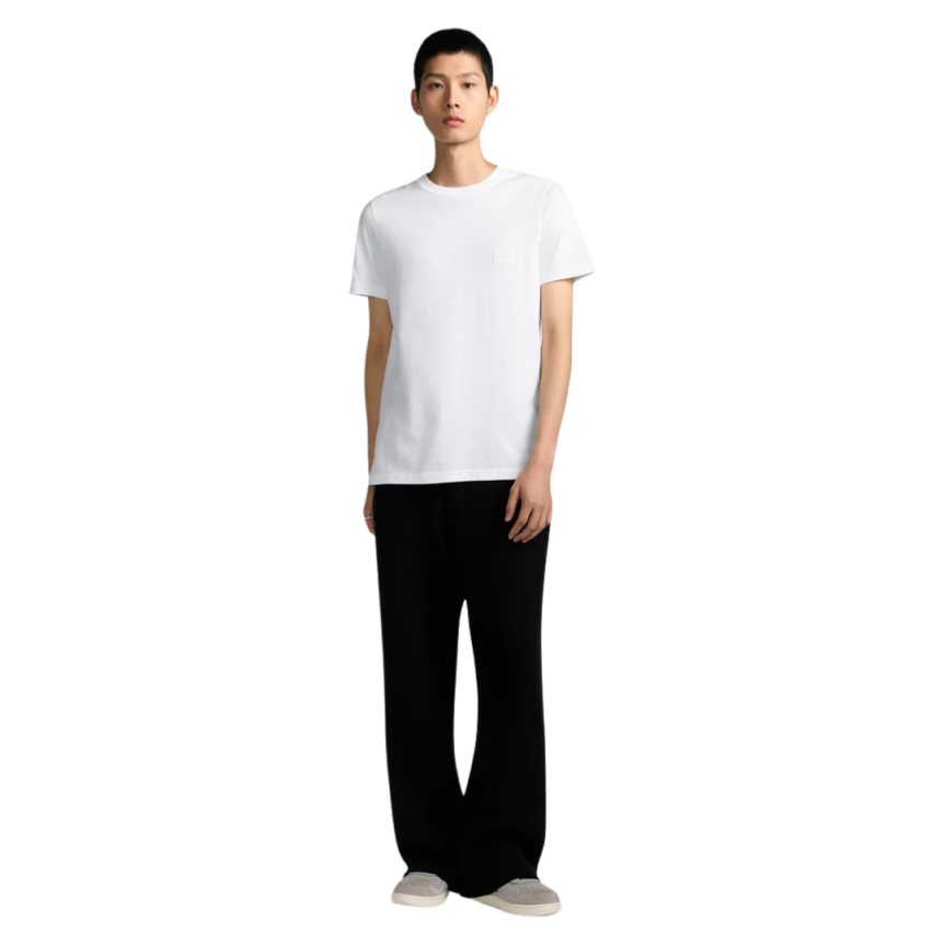 T-shirt col rond coton Sea Island blanc DIOR Icon