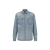 Chemise denim jean coton bleu doublé carreaux broderie Christian DIOR